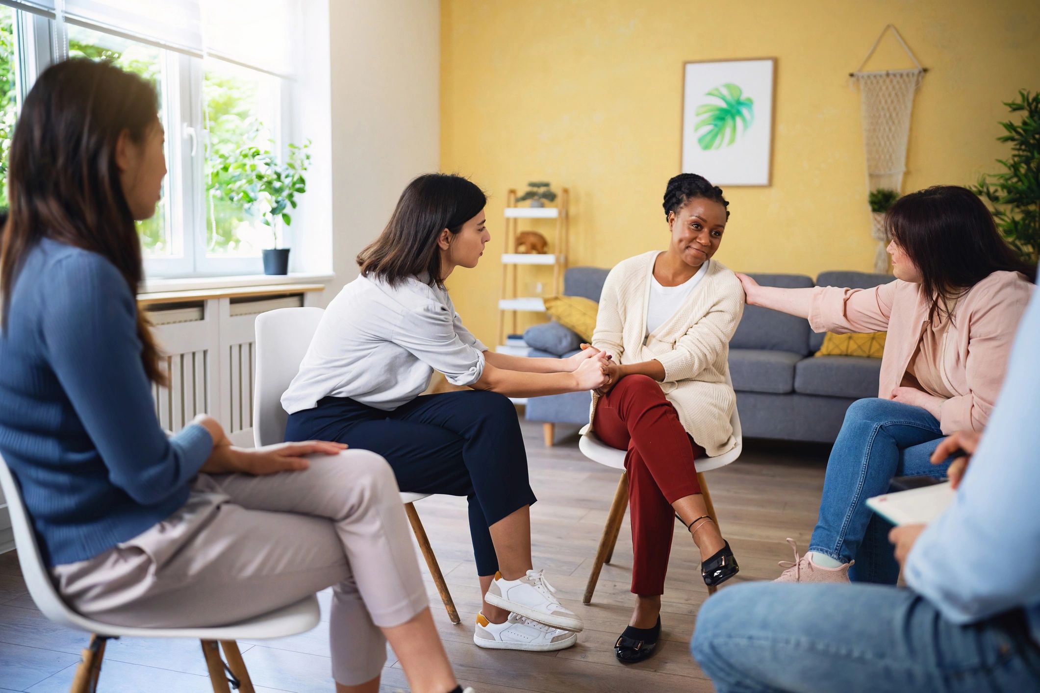 Supportive group conversation in a safe setting